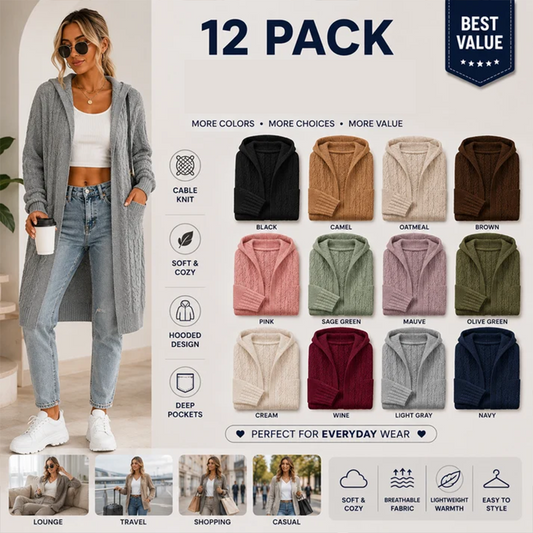 Hooded Long Cardigan Sweater Coat
