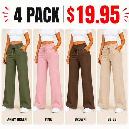⚡New Summer Drawstring High Waist Wide Leg Pants
