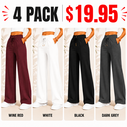 ⚡New Summer Drawstring High Waist Wide Leg Pants